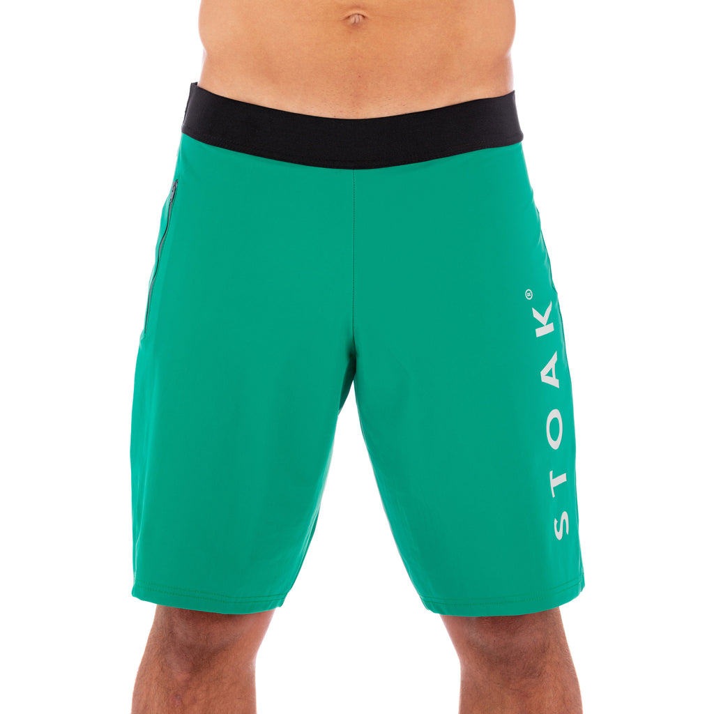 STOAK Men's Clean Green Performance Shorts front view