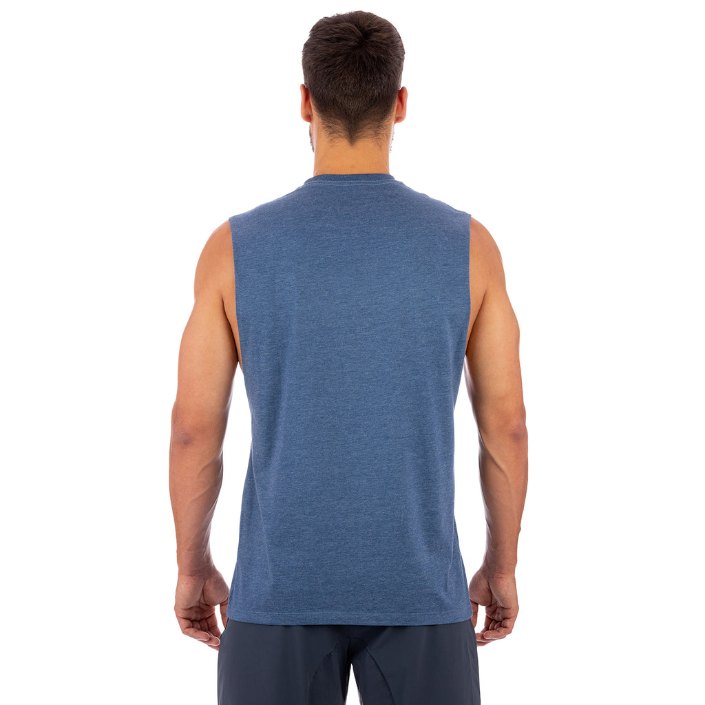 STOAK Bergsee blue Cutout Shirt Men back view