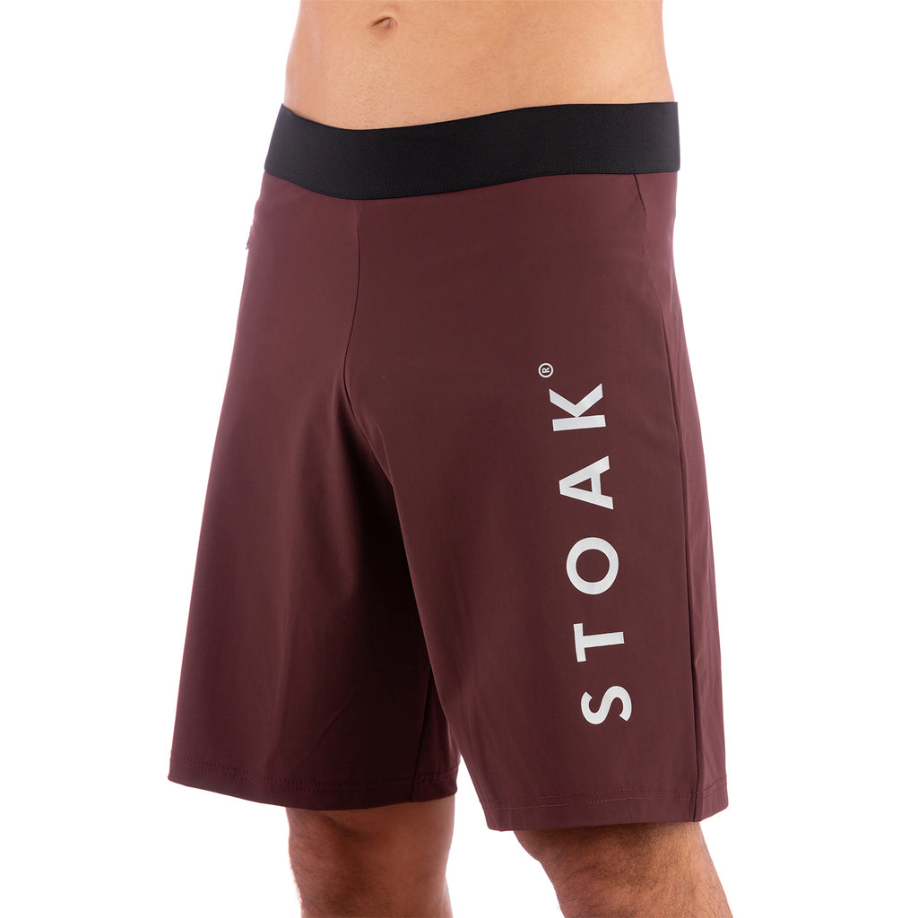 STOAK Men's Rust Red Performance Shorts side view