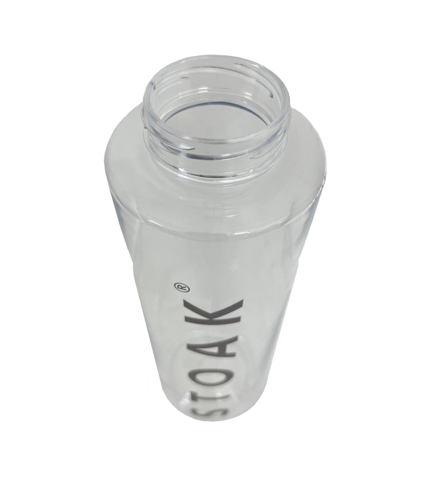 STOAK clear waterbottle close up