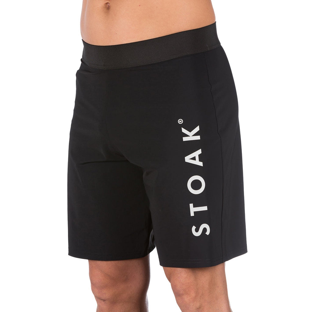 STOAK Men's Carbon Black Performance Shorts side view