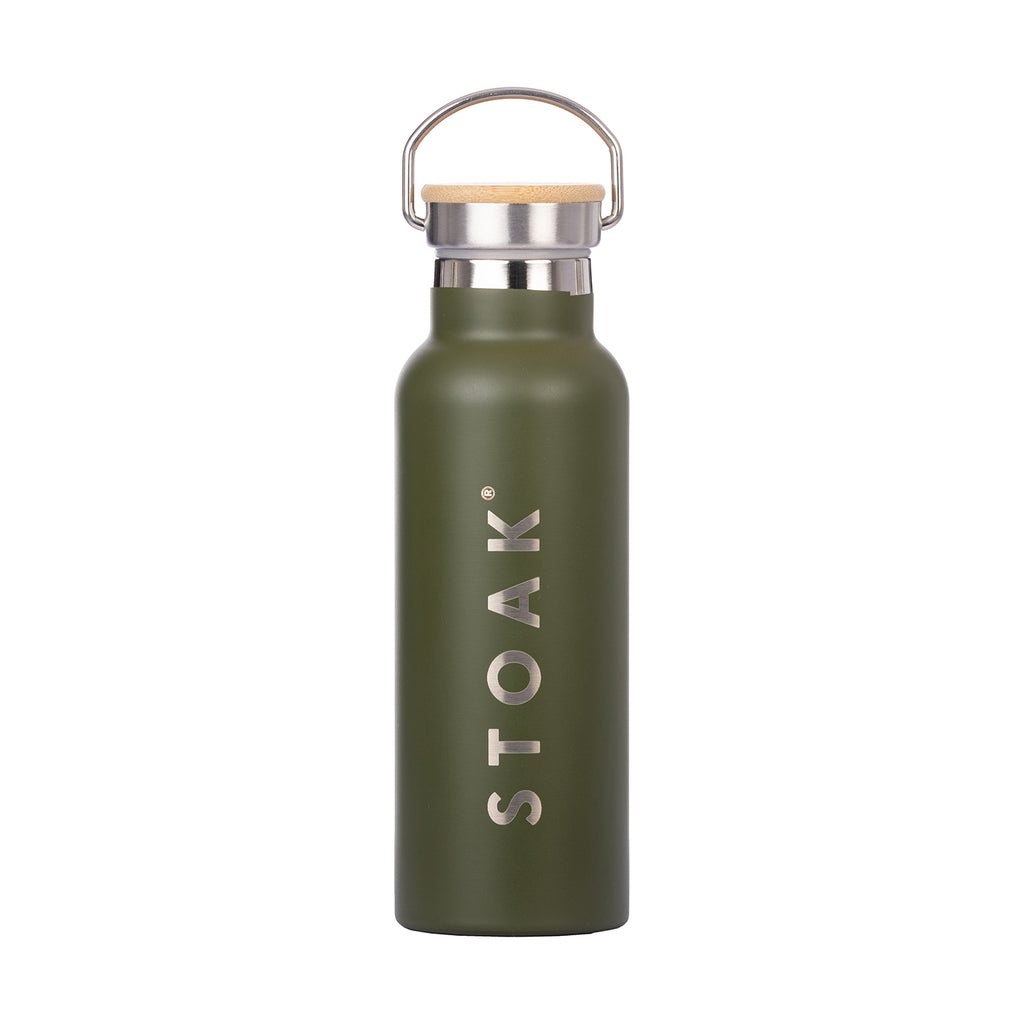 STOAK Combat olive Sportflasche Thermosflasche vorne
