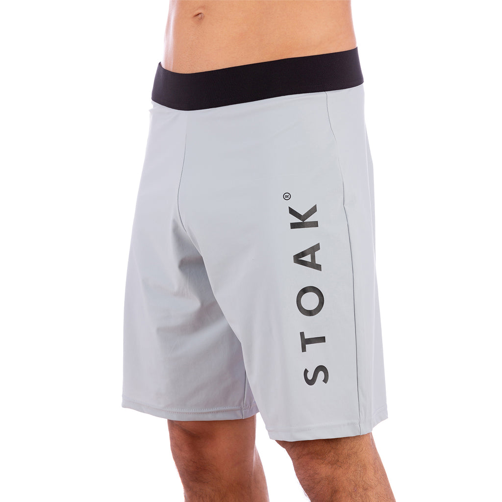 STOAK Men's Rock Grey Performance Shorts side view