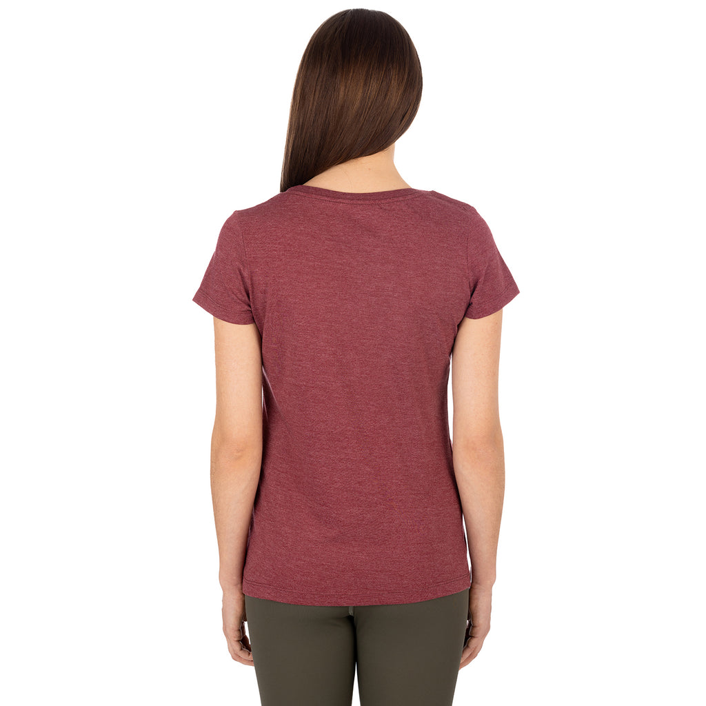 STOAK Rush burgundy Women's T-Shirt back view