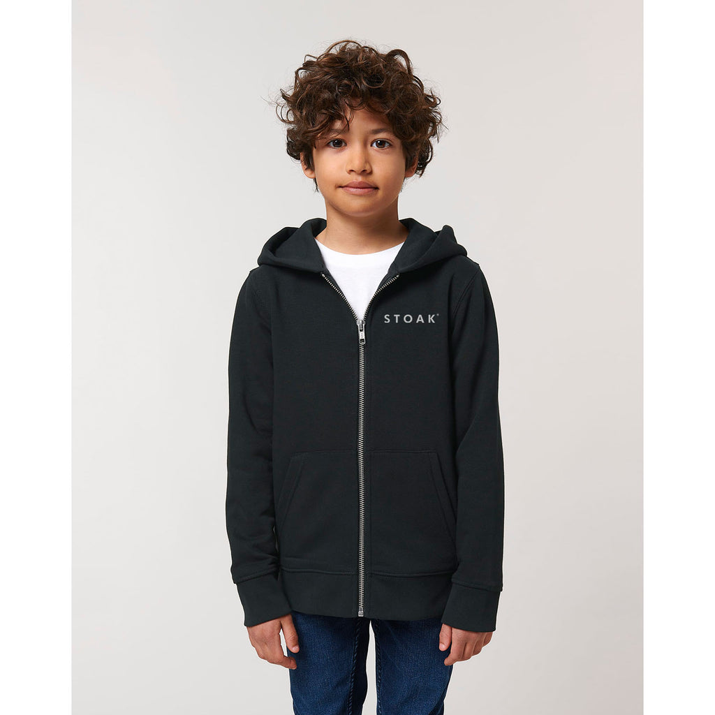 STOAK kids carbon zip-hoodie front